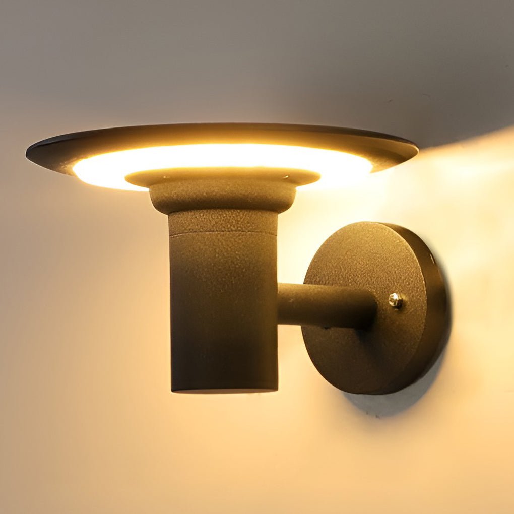 Angela Round UFO-shaped Outdoor Sconces Wall Lamp