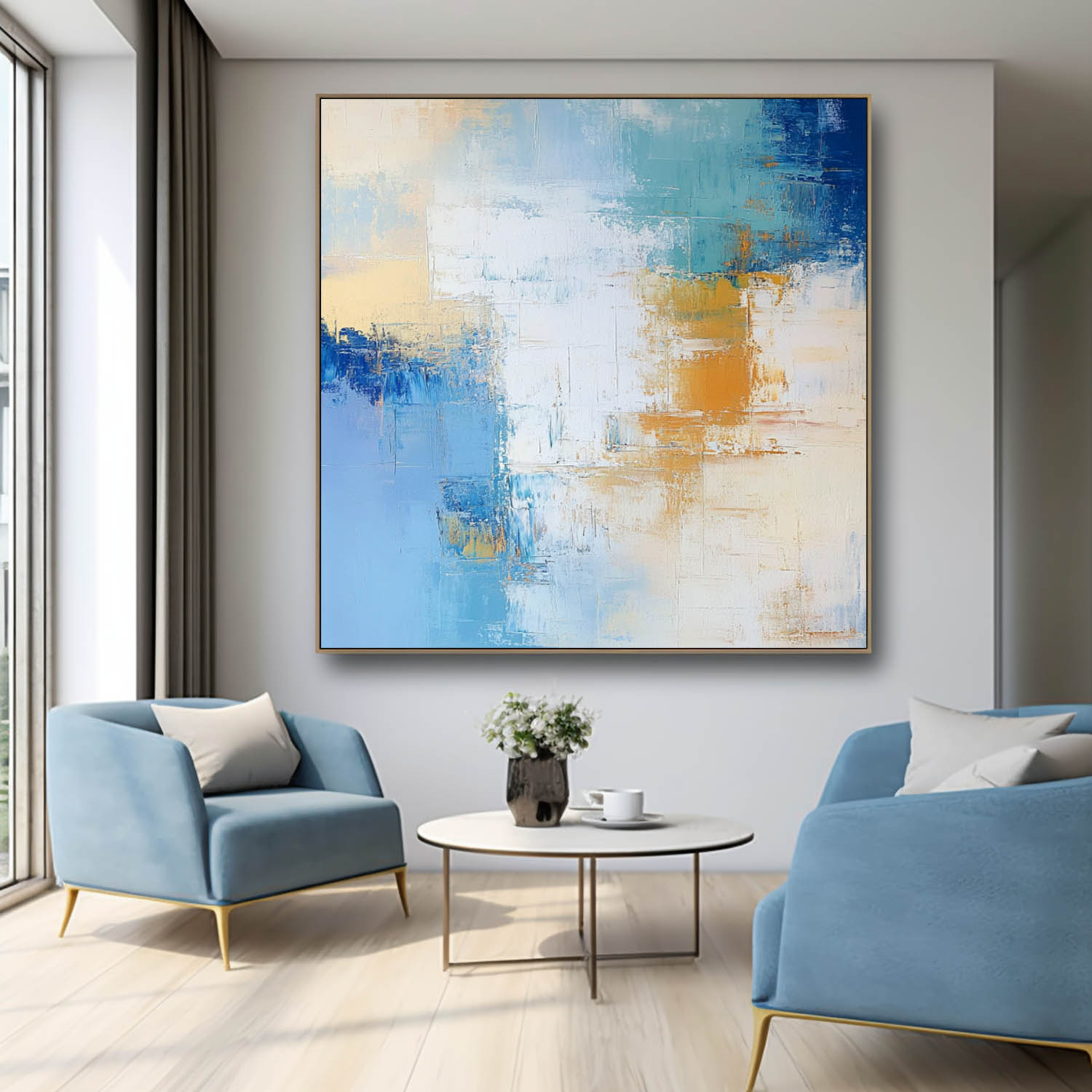 Abstract Canvas Art AB602 - Neutralighting