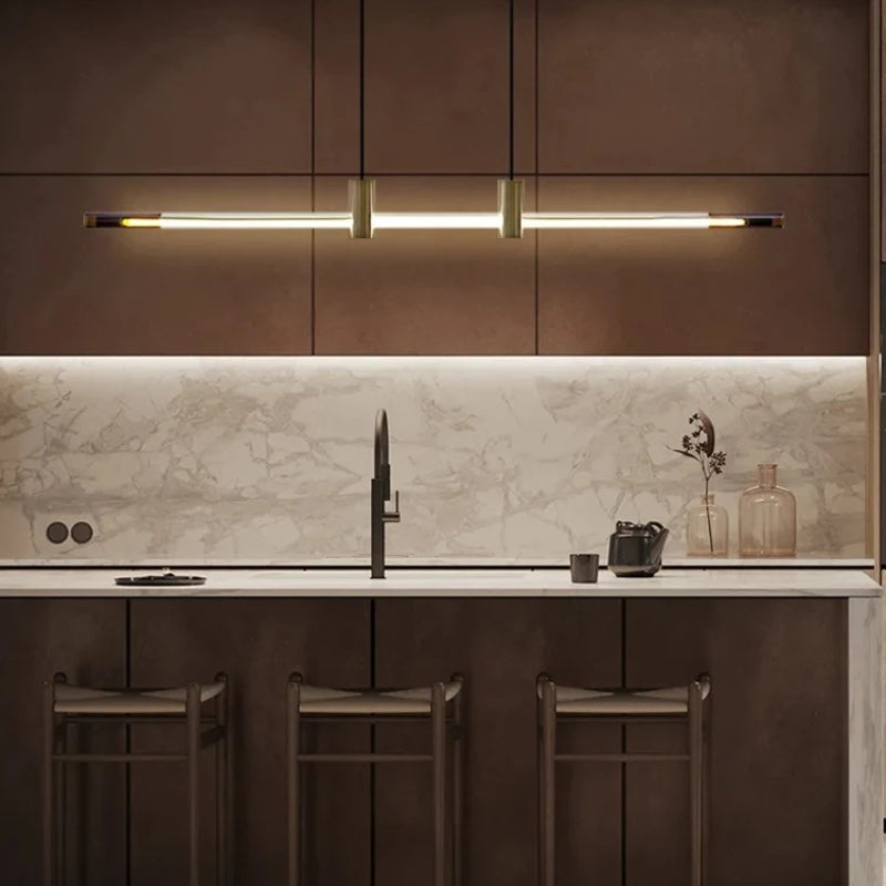 Arisha Minimalist Linear Dining Room/Bar Pendant Light - Neutral Decor