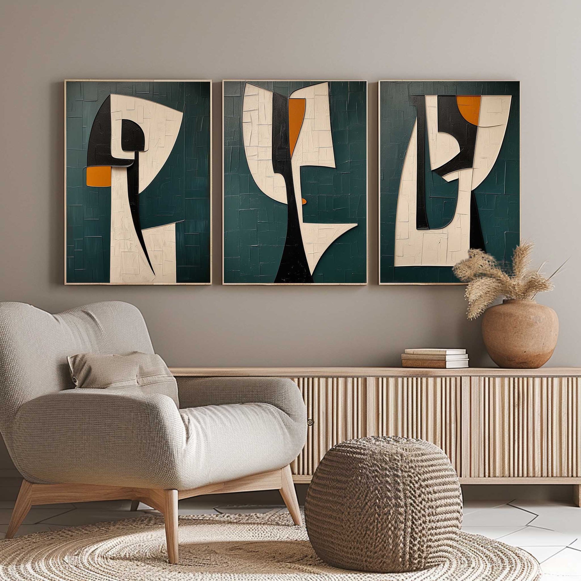 Abstract Painting Set of 3 SP149 - Neutralighting