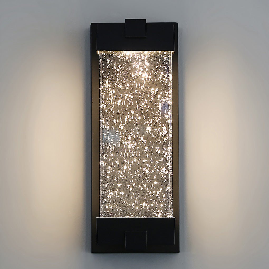 Wea Rectangular Bubbles Crystal Outdoor Wall Lights