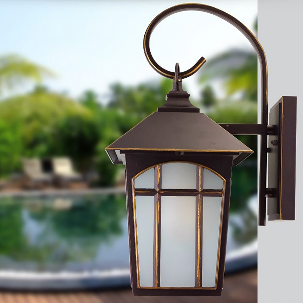 Zachari Retro Modern Glass Outdoor Wall Lights