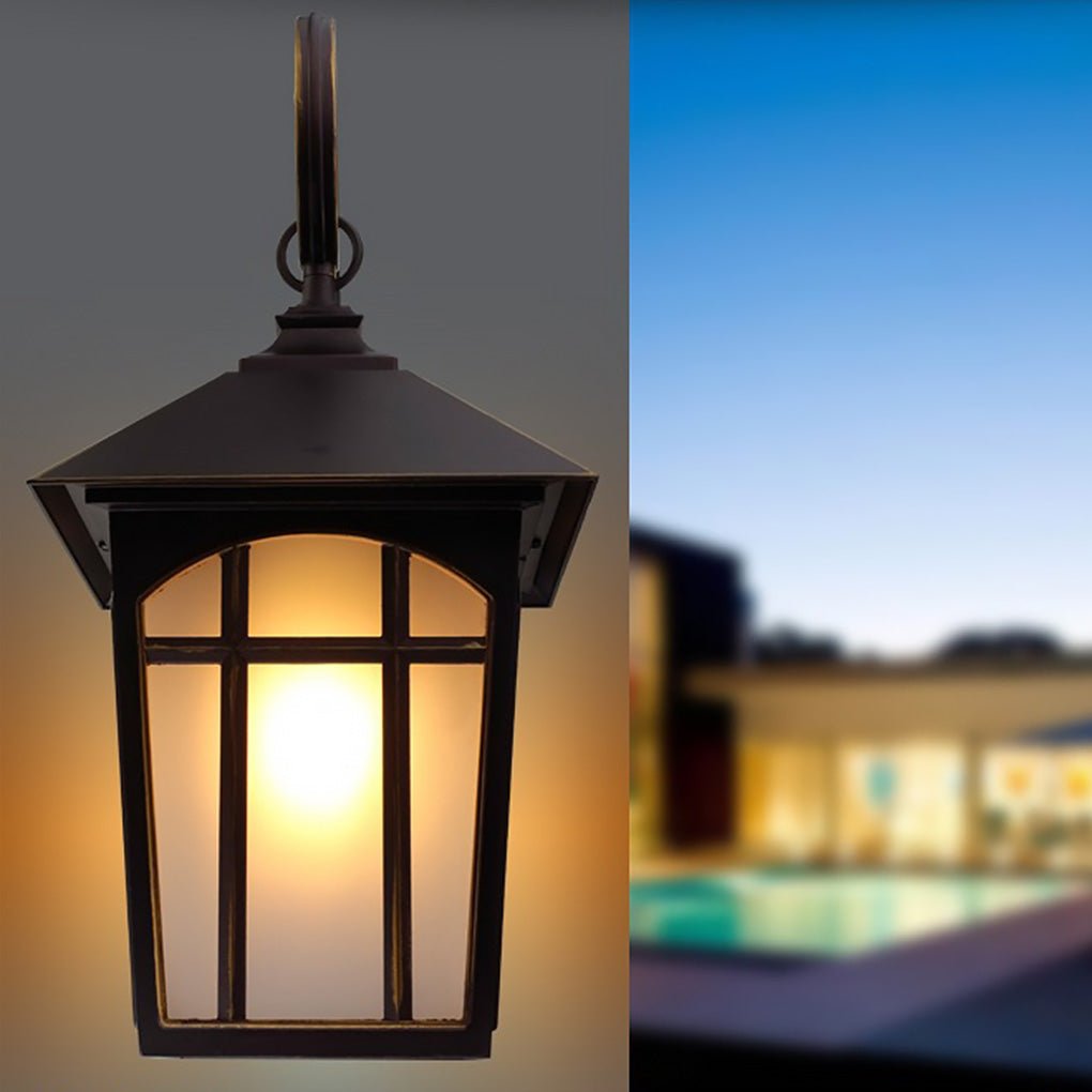 Zachari Retro Modern Glass Outdoor Wall Lights