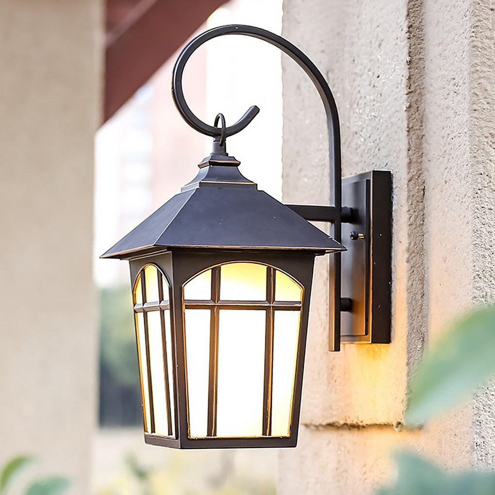 Zachari Retro Modern Glass Outdoor Wall Lights