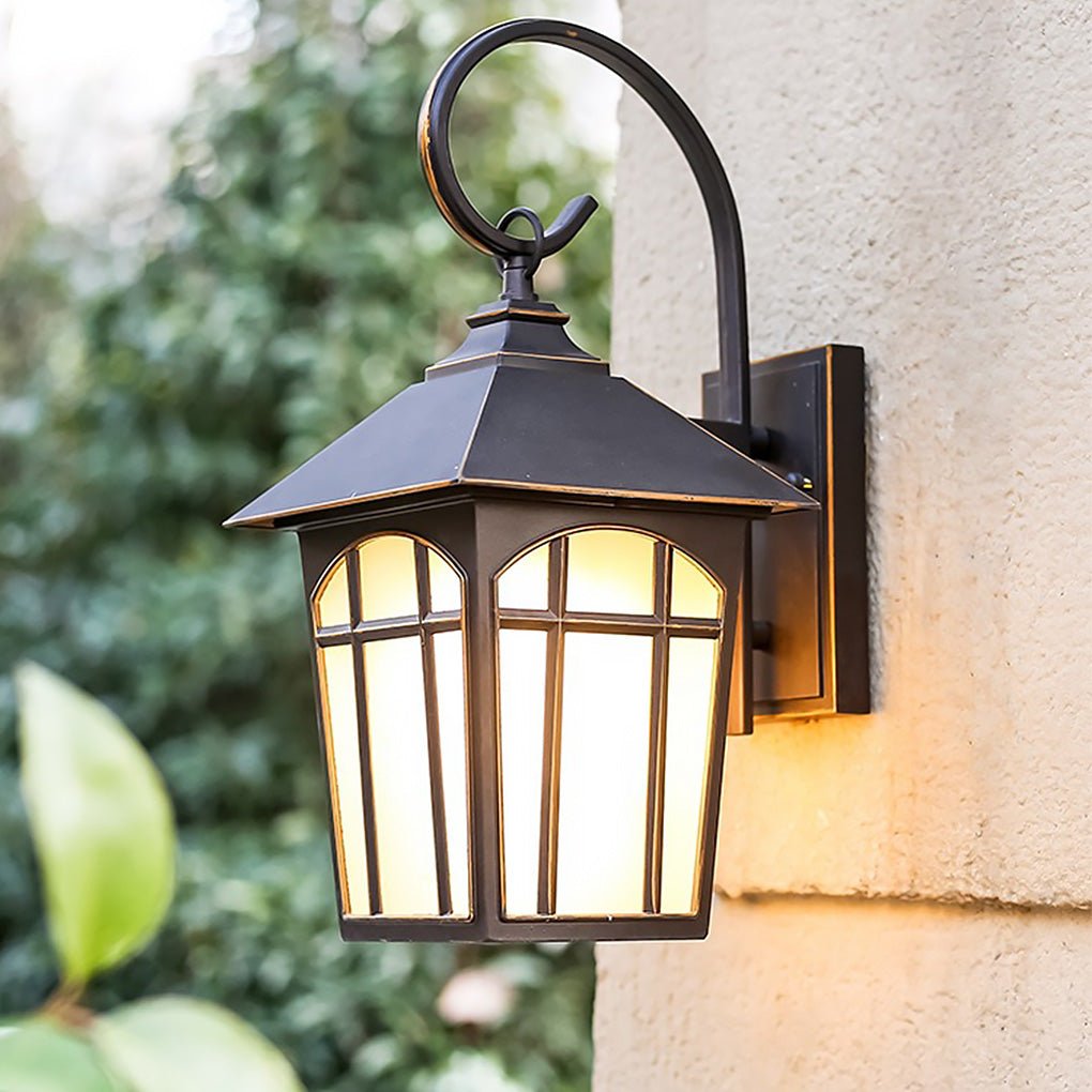 Zachari Retro Modern Glass Outdoor Wall Lights