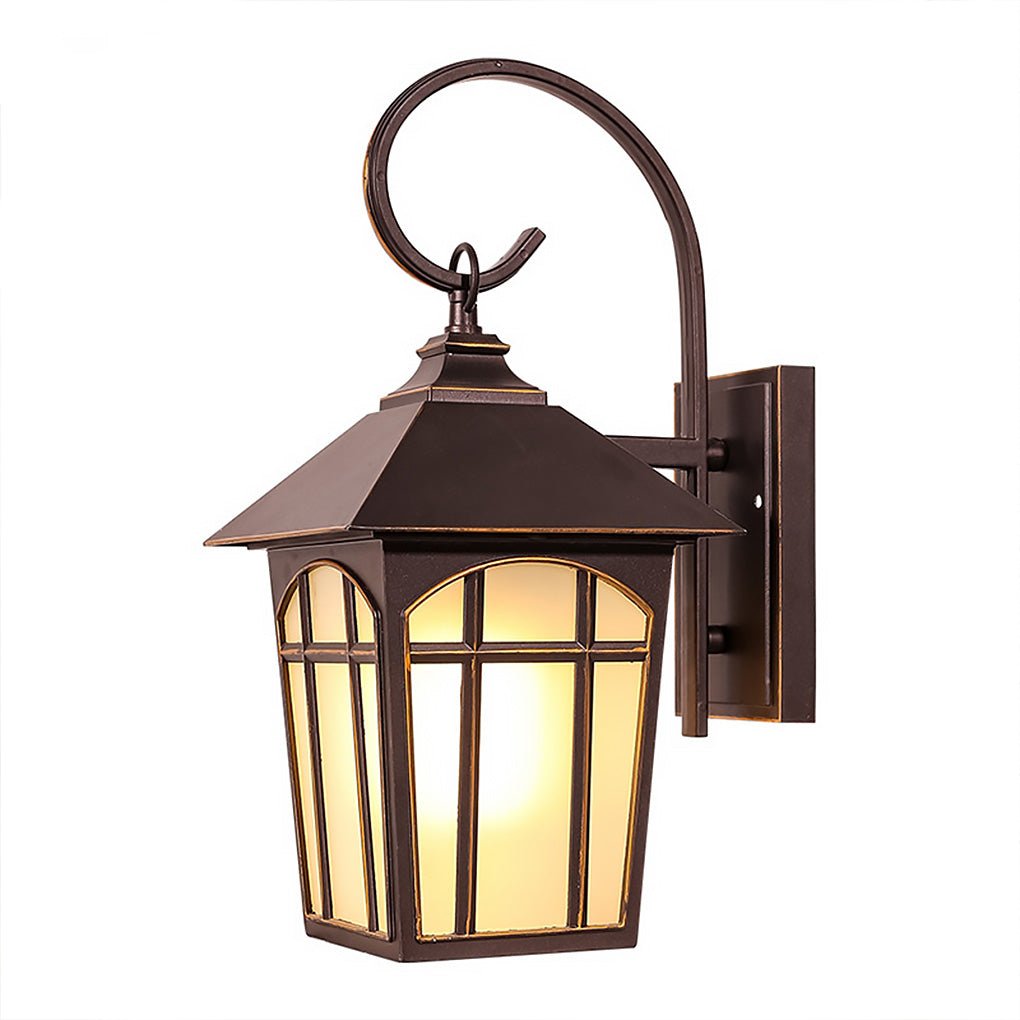 Zachari Retro Modern Glass Outdoor Wall Lights