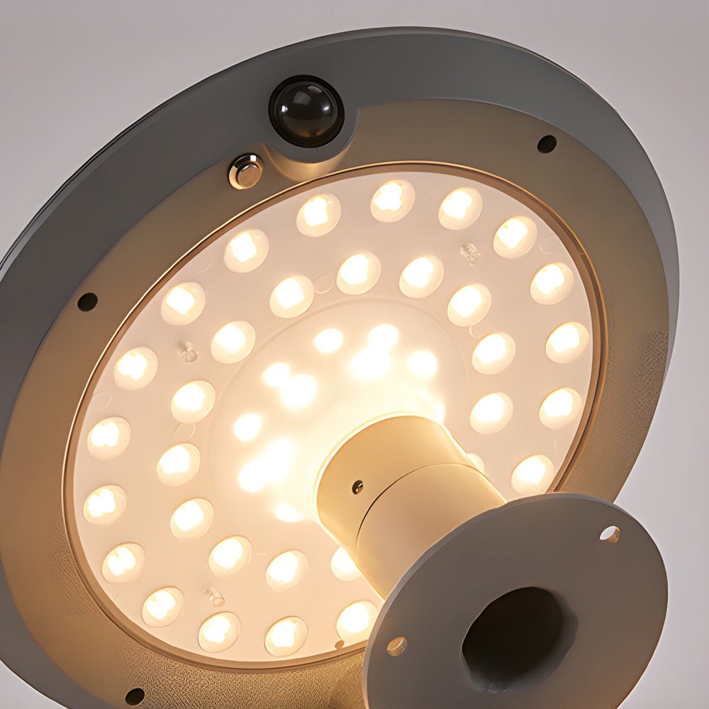 Vanda Simple Round LED Solar LED Outdoor Post Light
