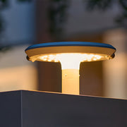 Vanda Simple Round LED Solar LED Outdoor Post Light