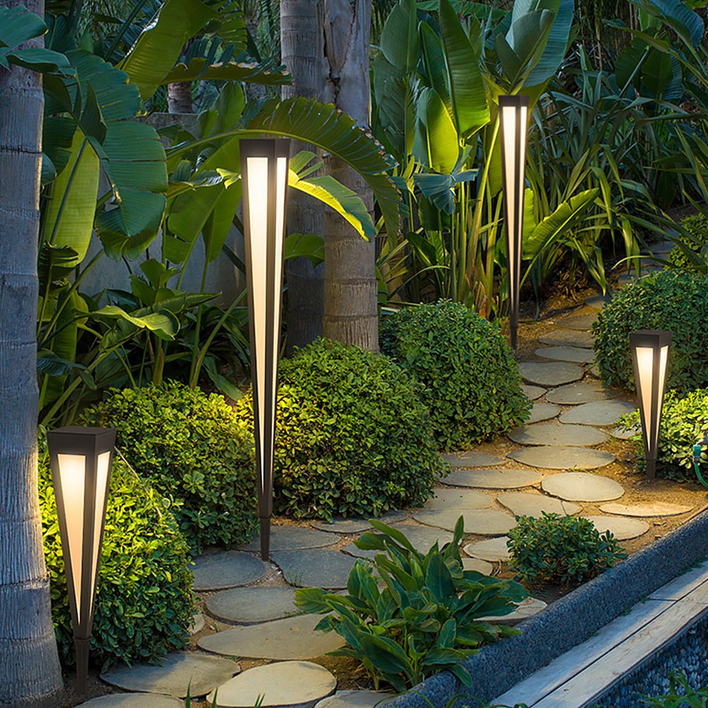 Migh RGB Square Top Conical Outdoor Lawn Light