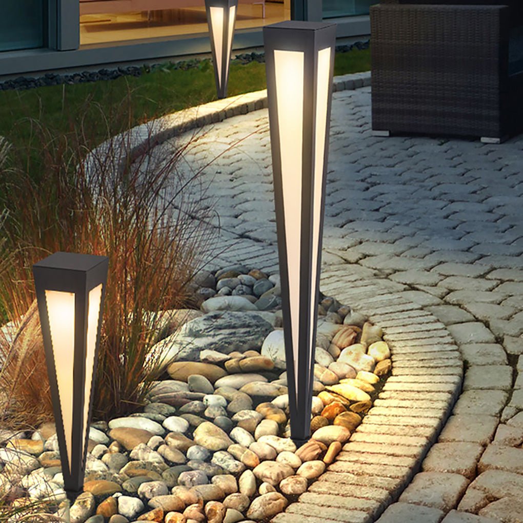Migh RGB Square Top Conical Outdoor Lawn Light