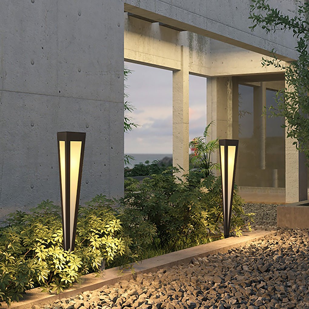Migh RGB Square Top Conical Outdoor Lawn Light