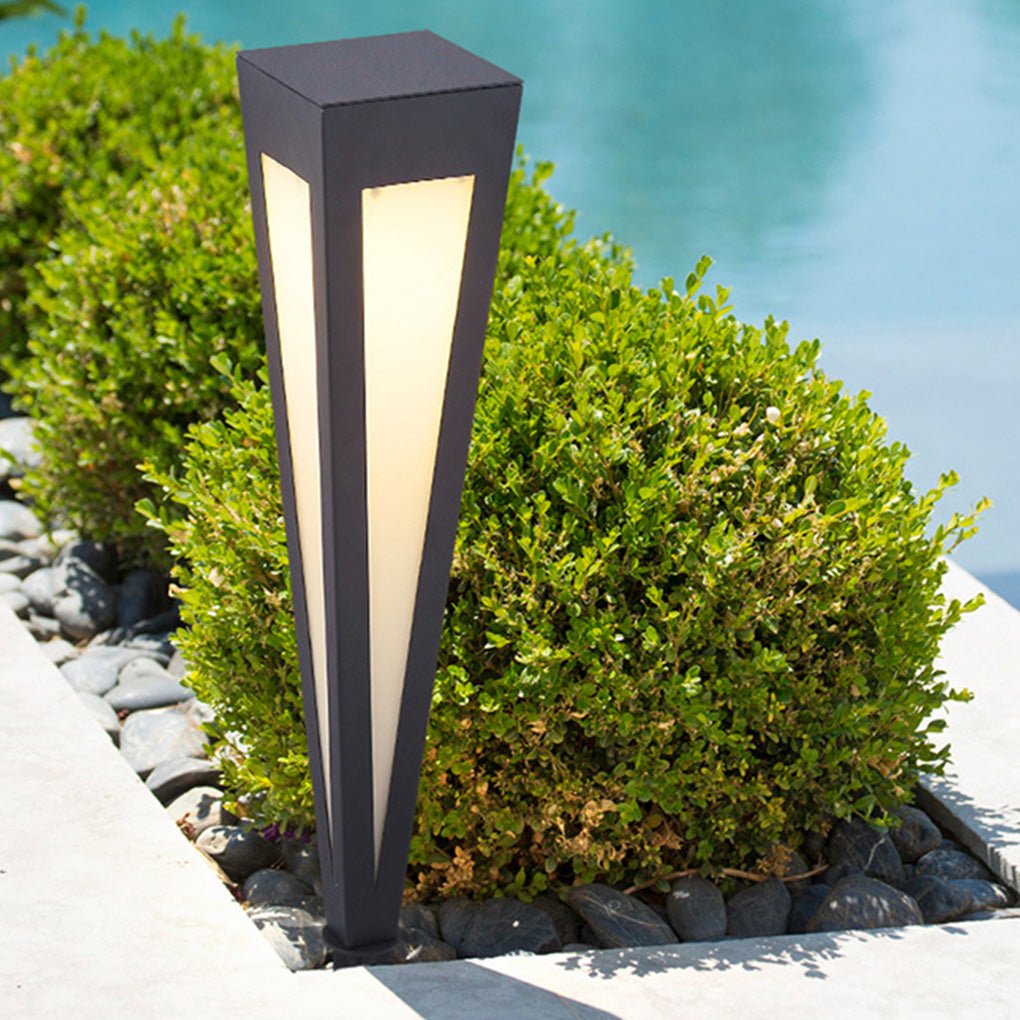 Migh RGB Square Top Conical Outdoor Lawn Light