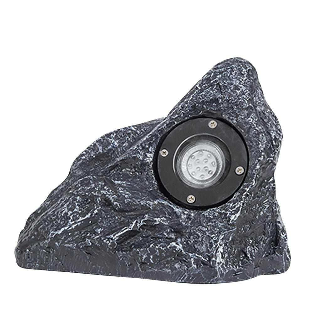 Walton Stone-Inspired Warm Illumination Resin Outdoor Light