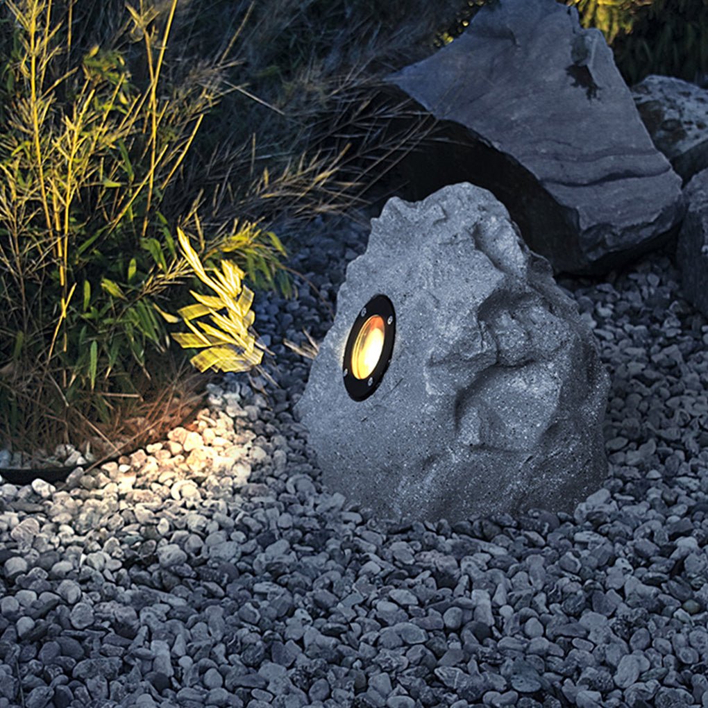 Walton Stone-Inspired Warm Illumination Resin Outdoor Light