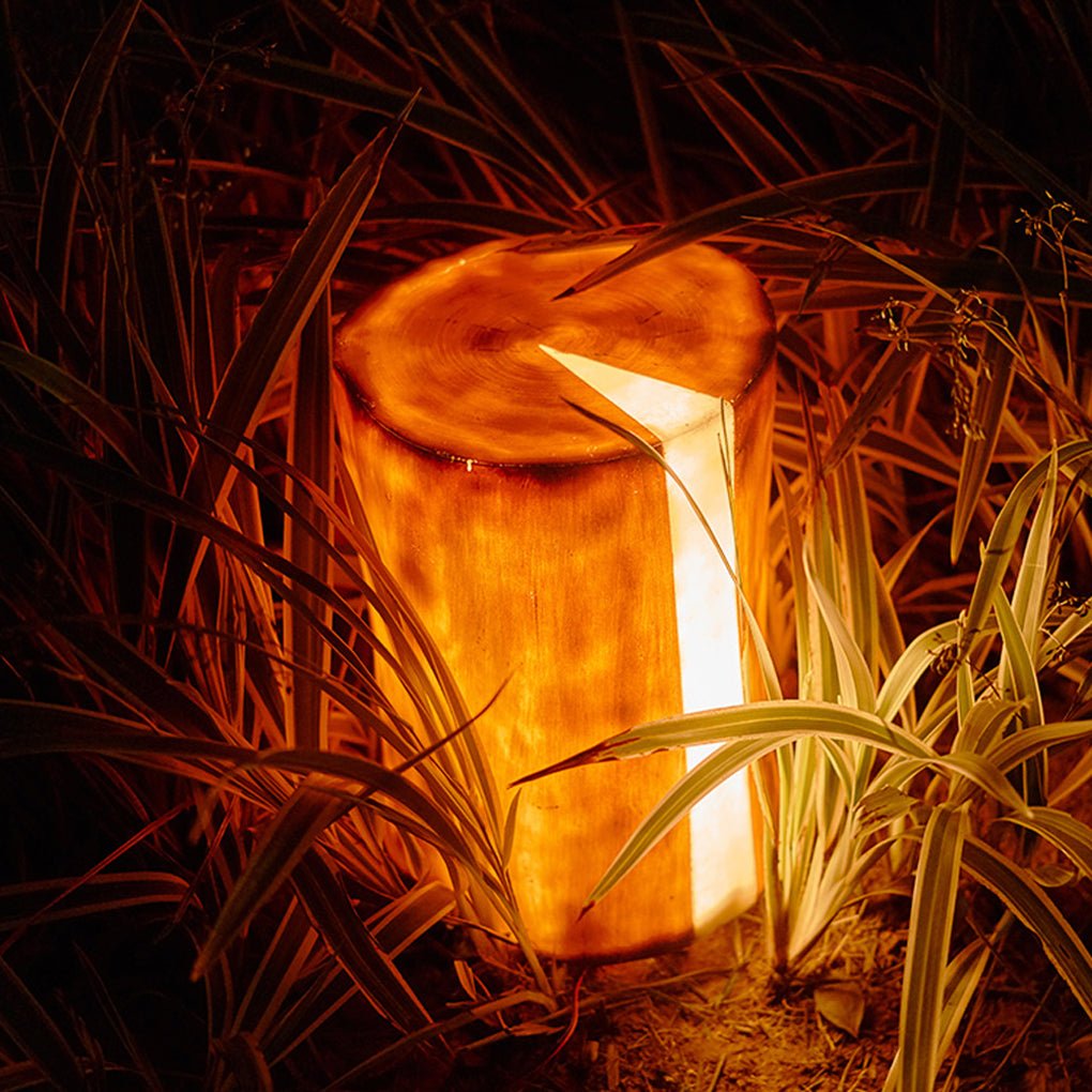 Warrior Realistic Tree Stump LED Cylindrical Resin Outdoor Lights