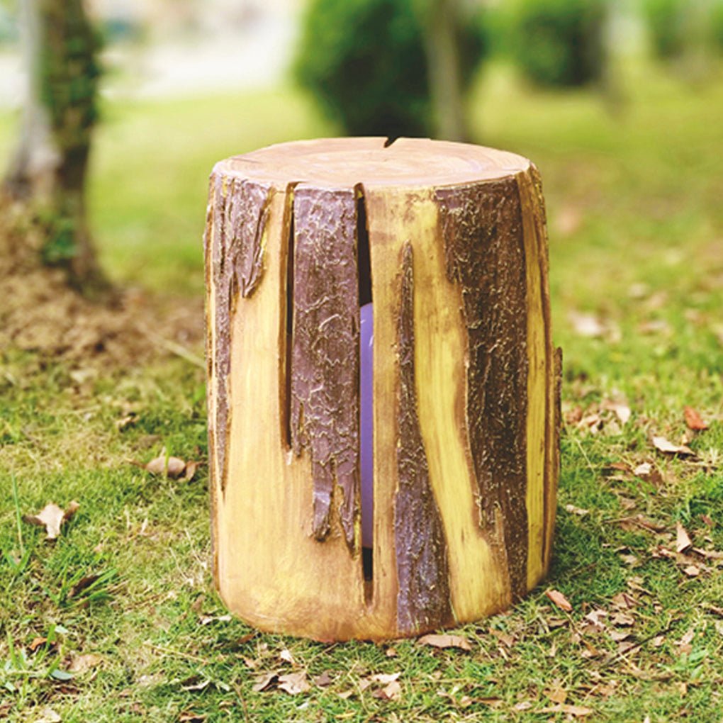 Warrior Realistic Tree Stump LED Cylindrical Resin Outdoor Lights