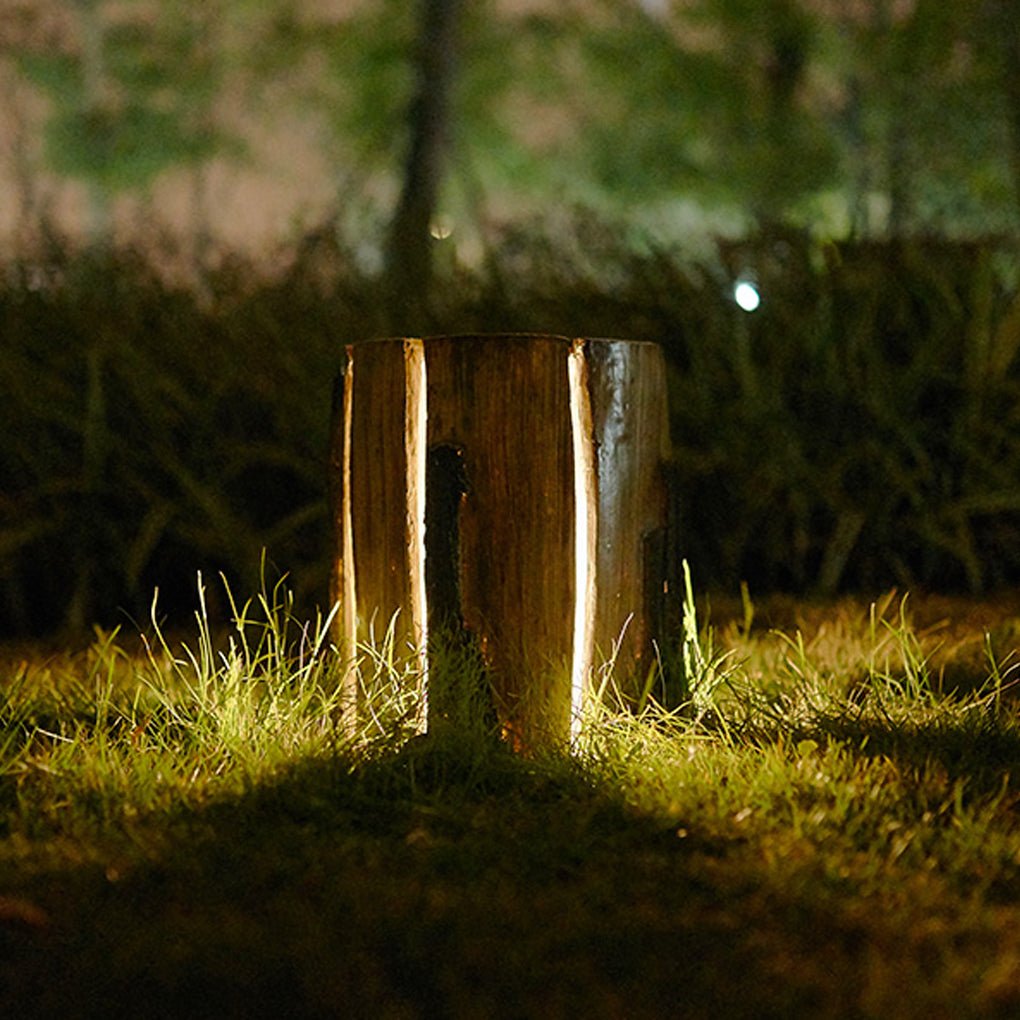 Warrior Realistic Tree Stump LED Cylindrical Resin Outdoor Lights