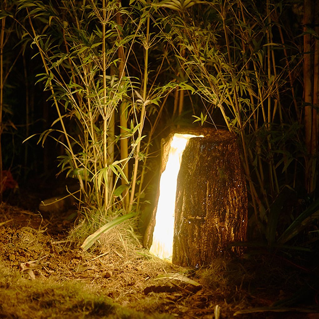 Warrior Realistic Tree Stump LED Cylindrical Resin Outdoor Lights