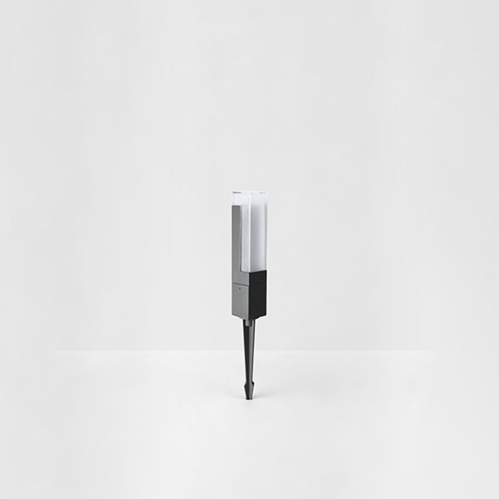 Ray Modern Metal Solar Outdoor Path Light, Black - Neutral Decor