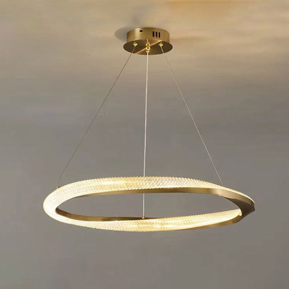 Kristy Pendant Light, Aluminium & Arcylic, 1/2 Rings, 2 Color - Neutral Decor