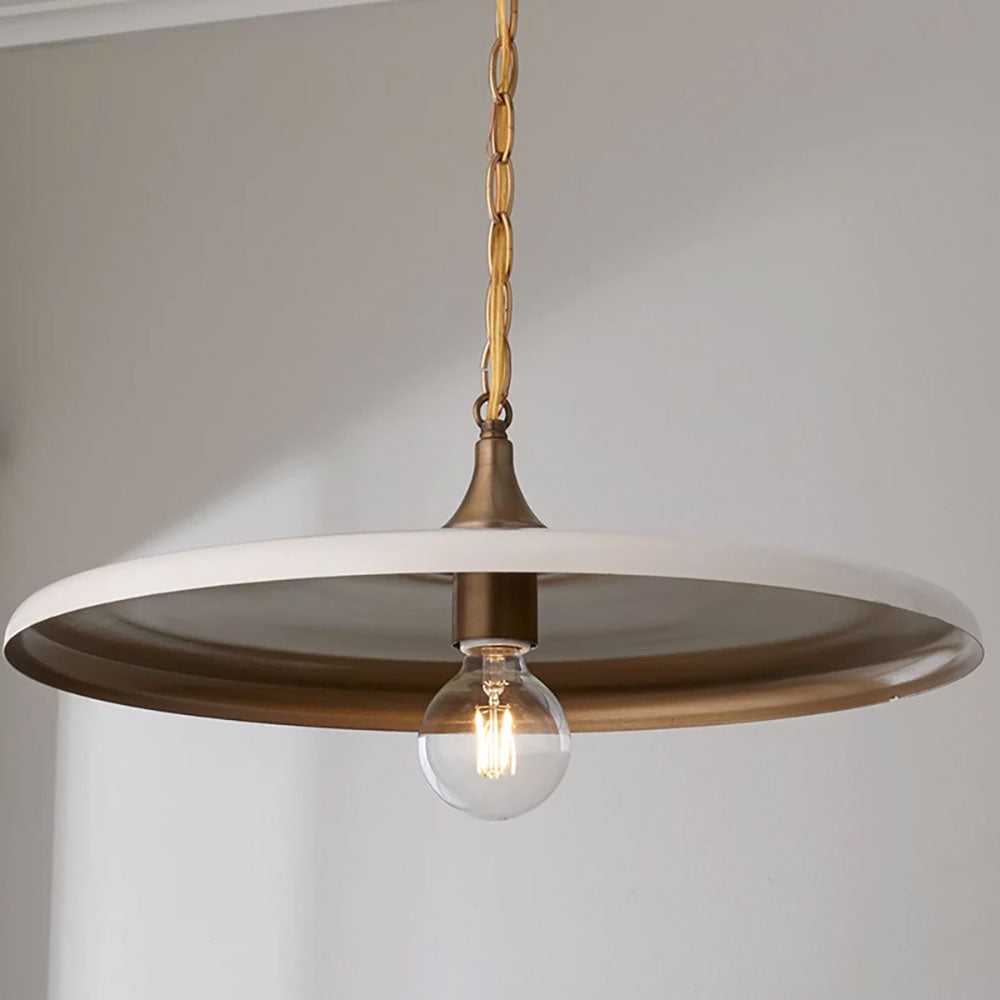 Arisha Industrial Vintage Pendant Light White/Black/Gold - Neutral Decor