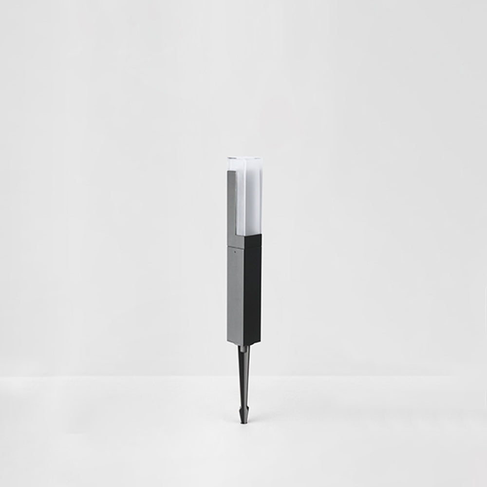 Ray Modern Metal Solar Outdoor Path Light, Black - Neutral Decor