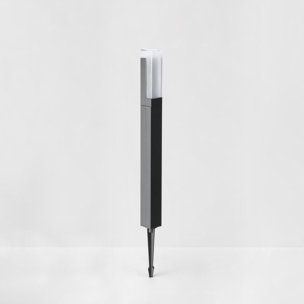 Ray Modern Metal Solar Outdoor Path Light, Black - Neutral Decor