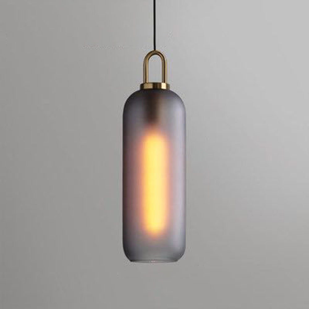 Valentina Clear& Glass Cylinder Pendant Light, 2 Color - Neutral Decor