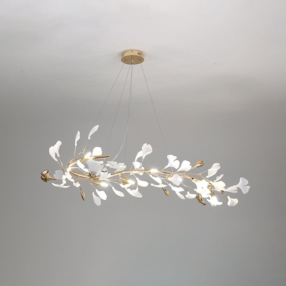 Olivia Modern Art Deco Metal & Ceramic Chandelier, Gold - Neutral Decor