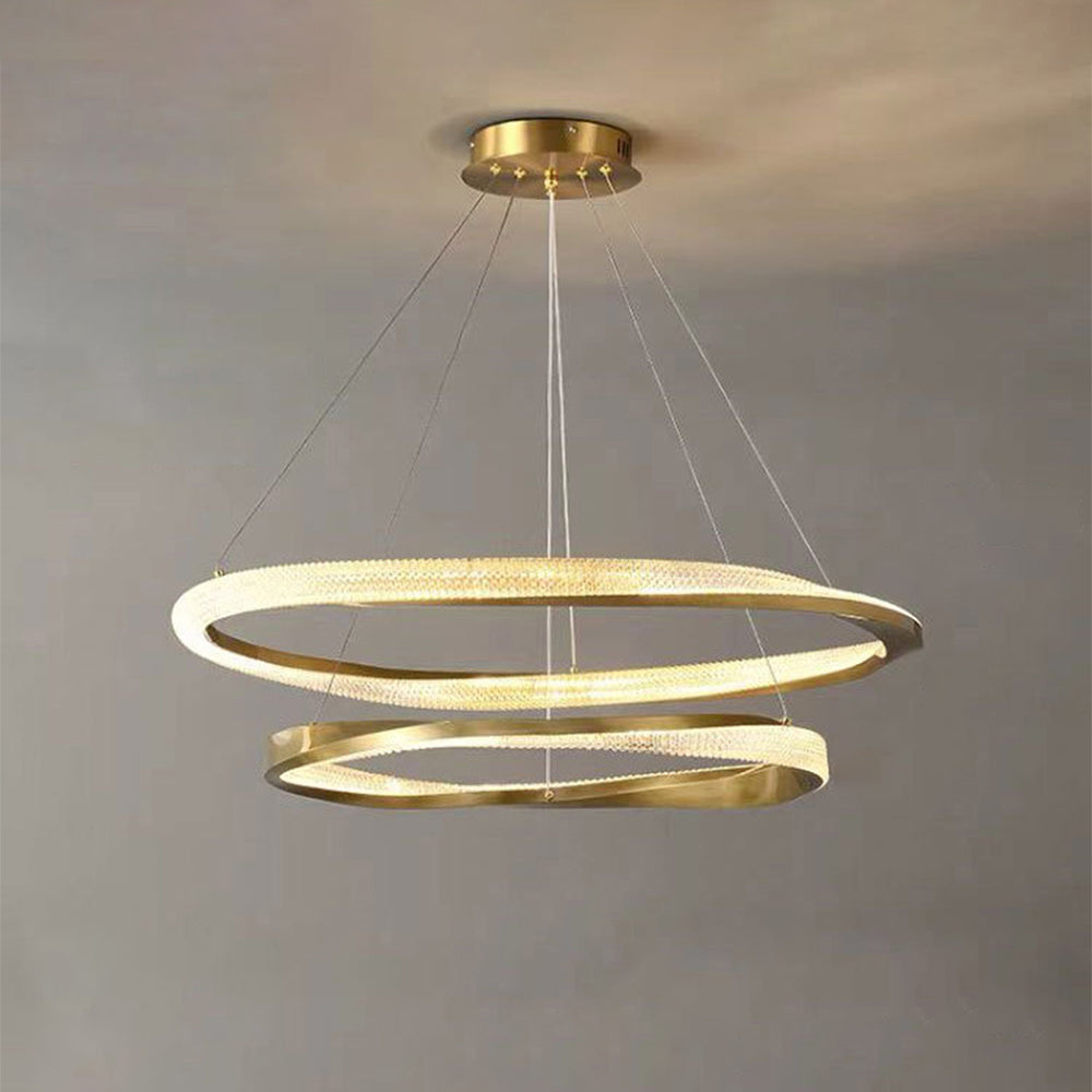 Kristy Pendant Light, Aluminium & Arcylic, 1/2 Rings, 2 Color - Neutral Decor