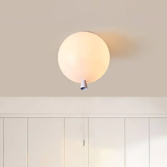 Aria Glossiness Ceiling Light Balloon Flush Mount, Bedroom - Neutral Decor