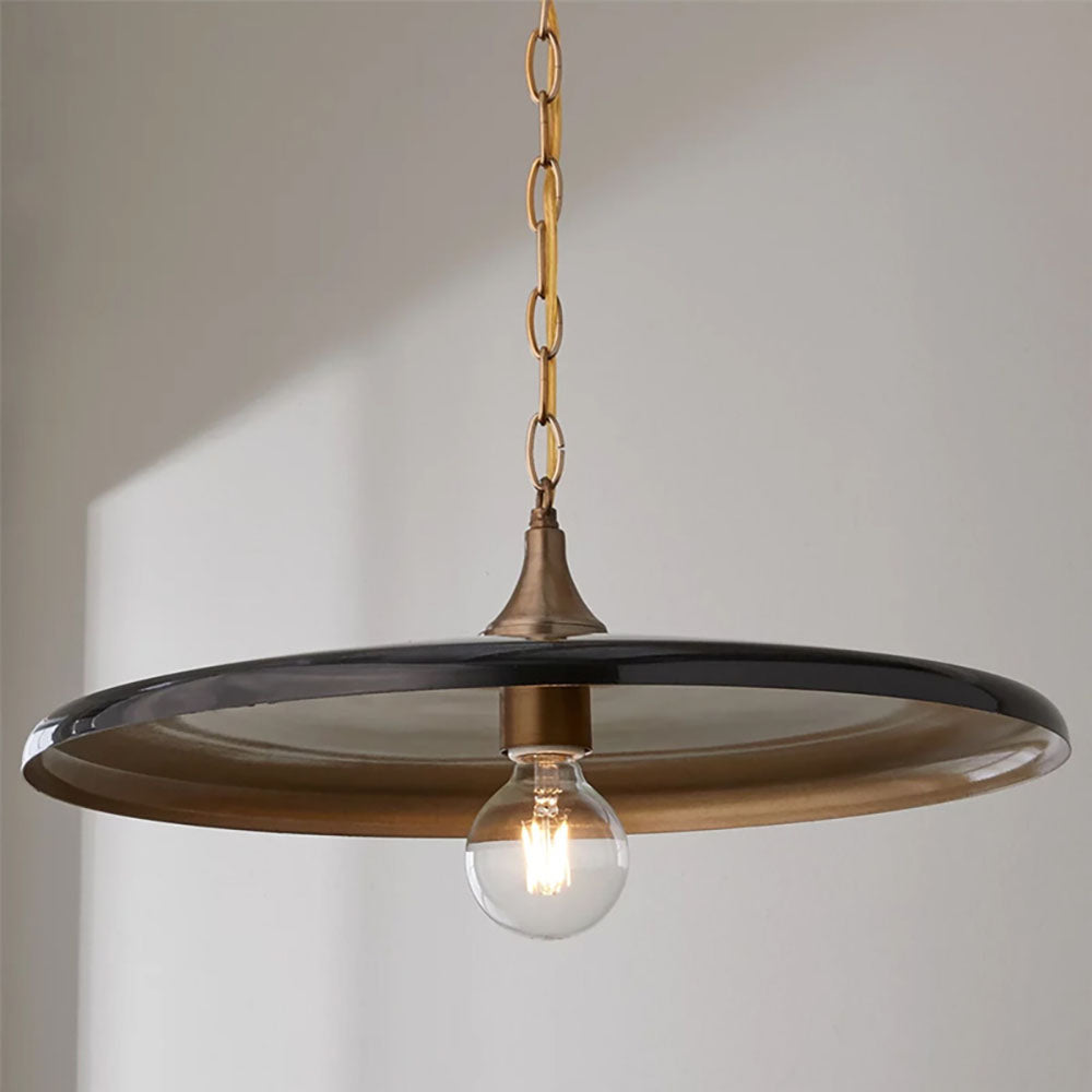 Arisha Industrial Vintage Pendant Light White/Black/Gold - Neutral Decor