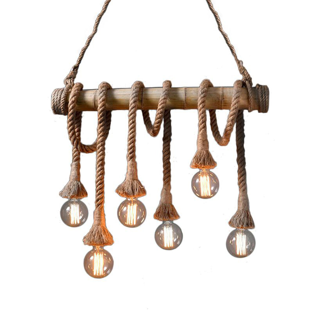 Silva Vintage Retro Resin Pendant Light, flaxen - Neutral Decor