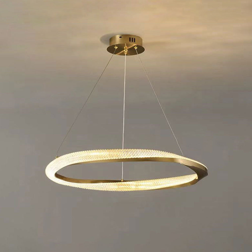Kristy Pendant Light, Aluminium & Arcylic, 1/2 Rings, 2 Color - Neutral Decor