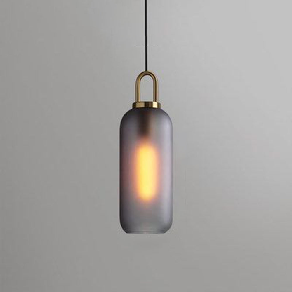 Valentina Clear& Glass Cylinder Pendant Light, 2 Color - Neutral Decor