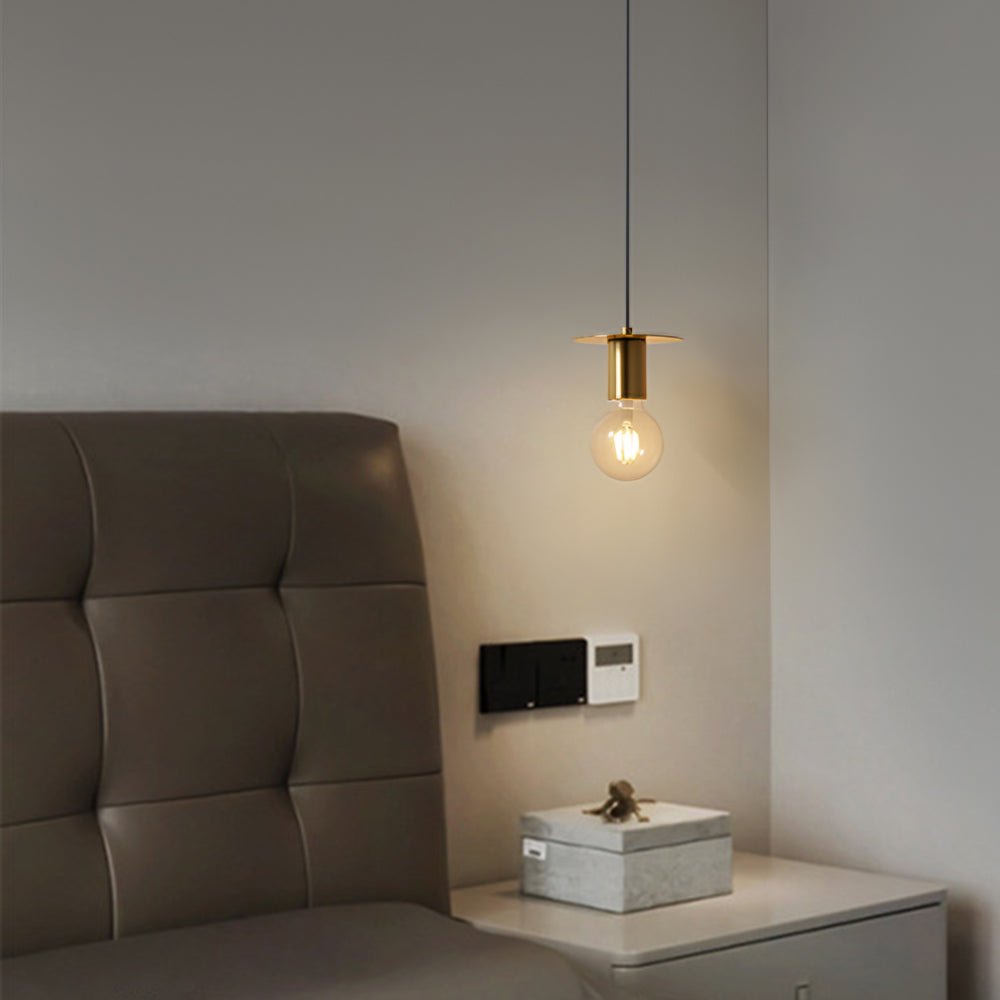 Valentina Modern Simple Pendant Light Copper Walnut Bedroom Dining Room - Neutral Decor