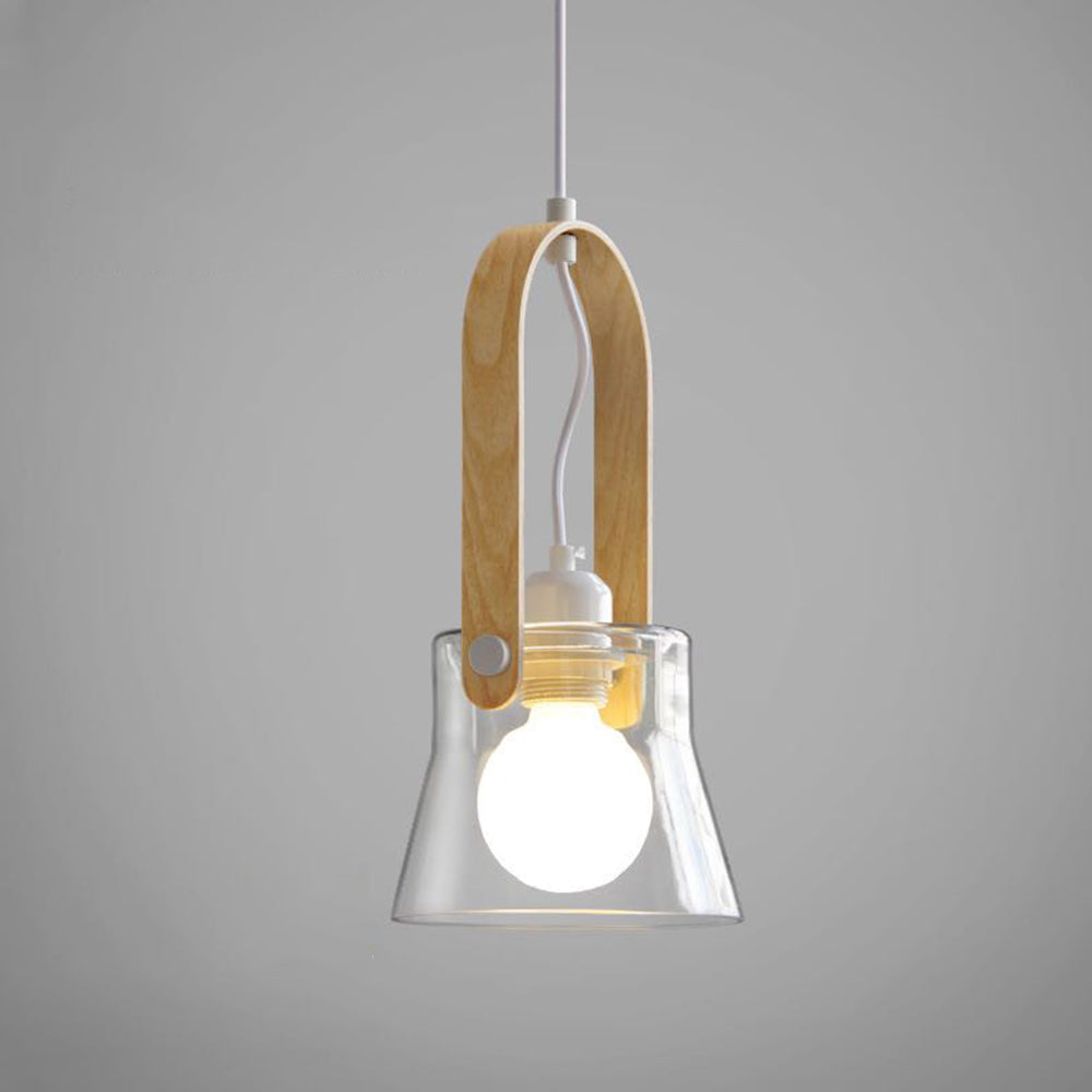 Valentina Minimalist Bowl Shaped Glass Pendant Light, Clear - Neutral Decor