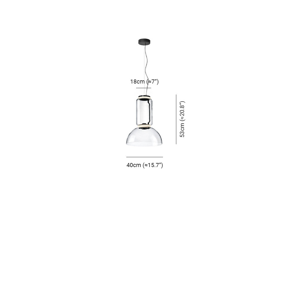 Valentina Minimalist Combination Glass Pendant Light, Clear - Neutral Decor