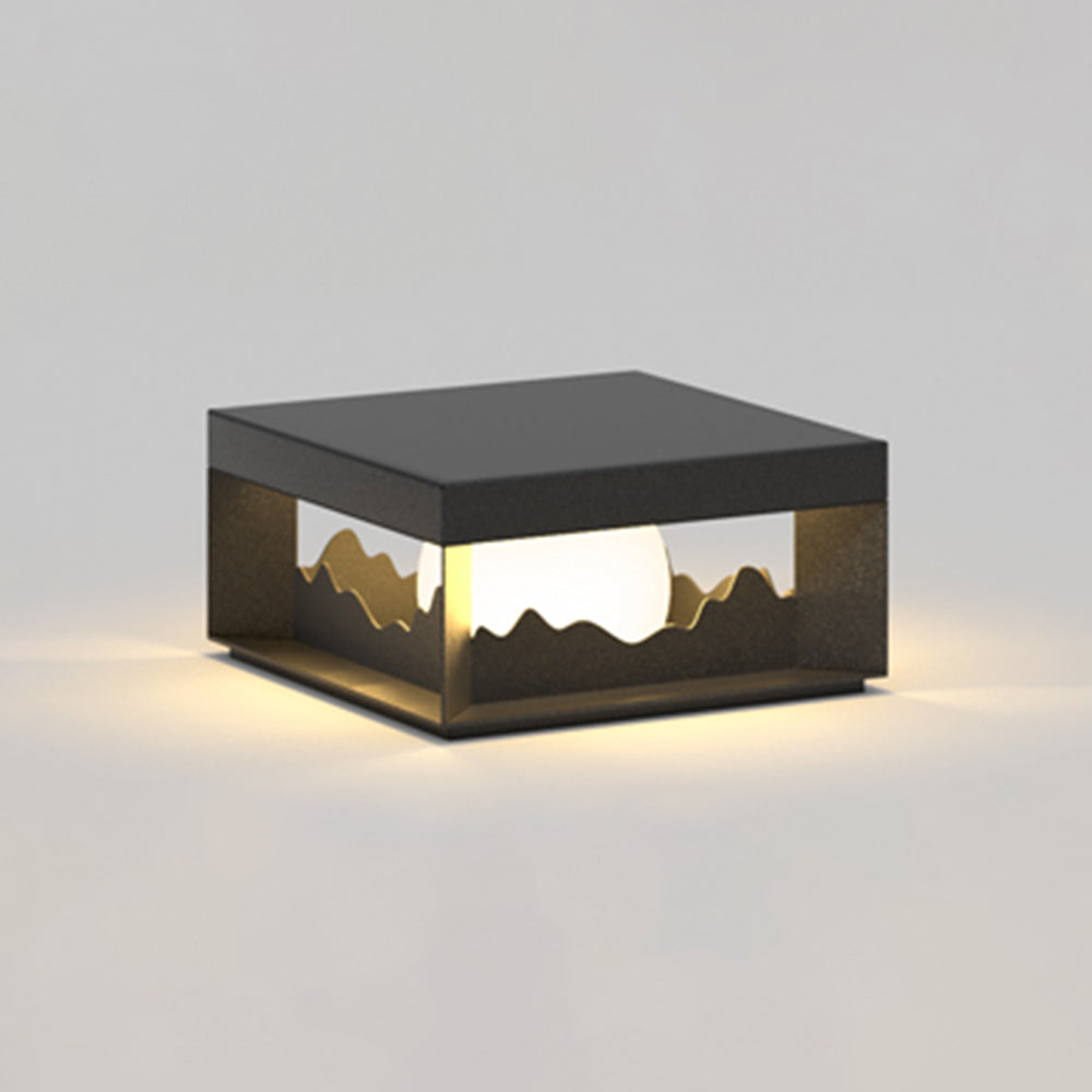 Ray Modern Mountain Metal Outdoor Lamp, Warm Light - Neutral Decor