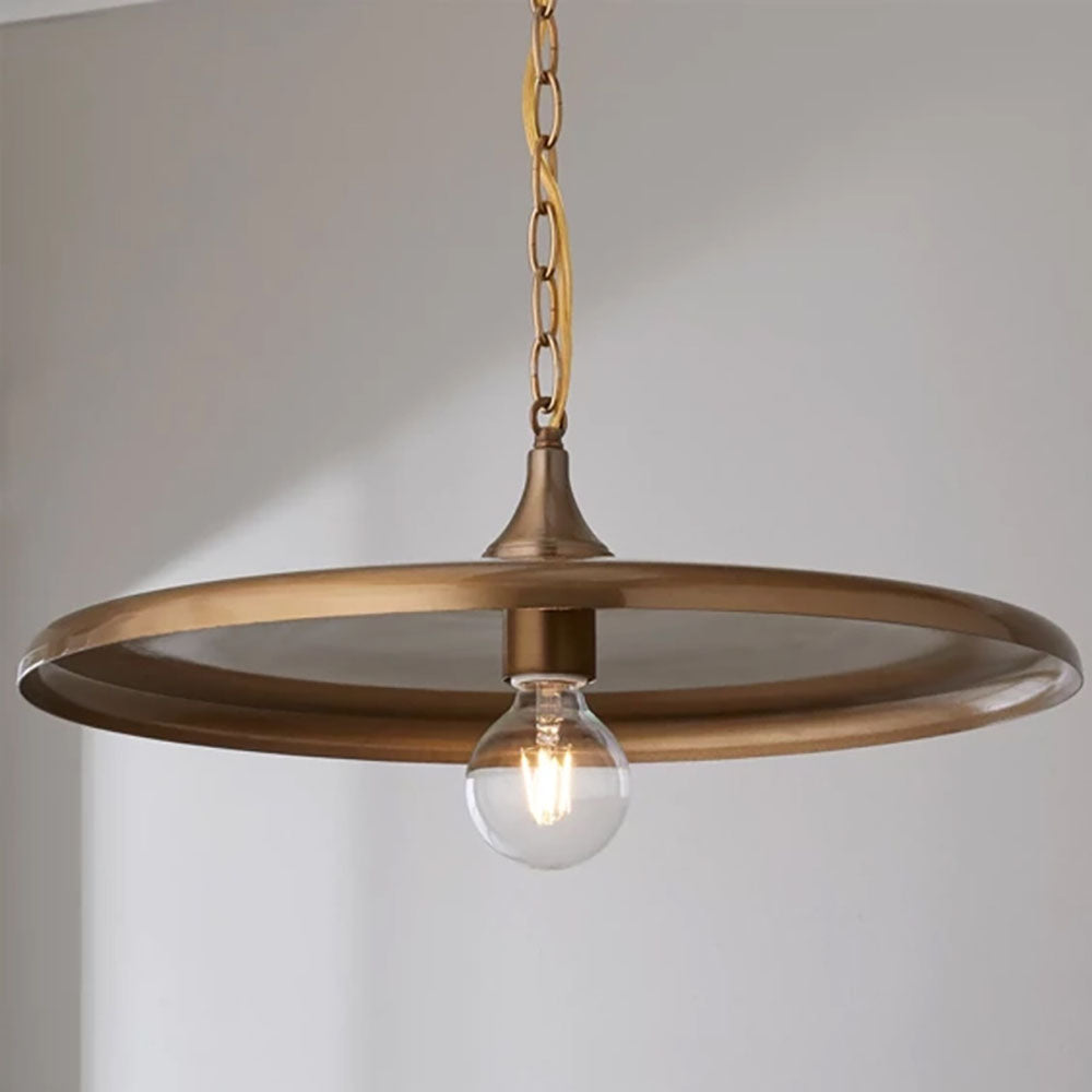 Arisha Industrial Vintage Pendant Light White/Black/Gold - Neutral Decor