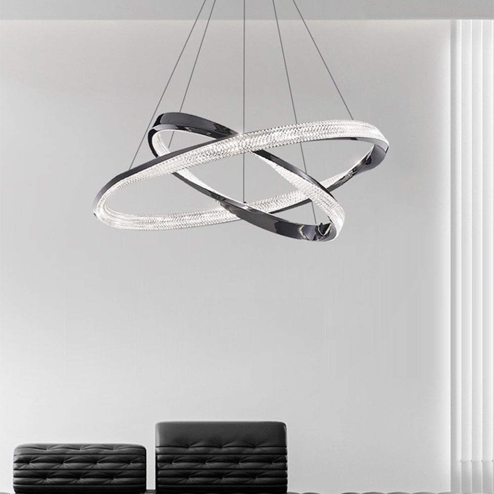 Kristy Pendant Light, Aluminium & Arcylic, 1/2 Rings, 2 Color - Neutral Decor