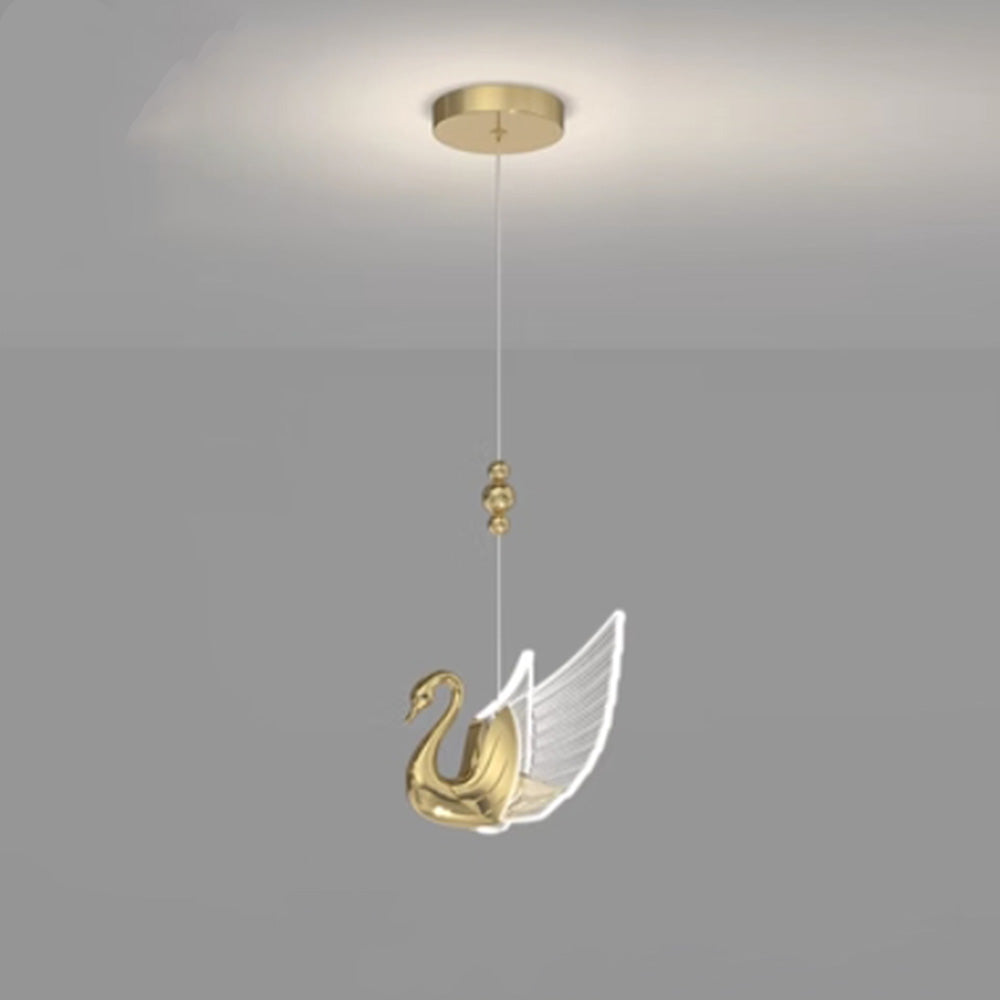 Arisha Modern Creative Swan Pendant Light, 2 Color - Neutral Decor