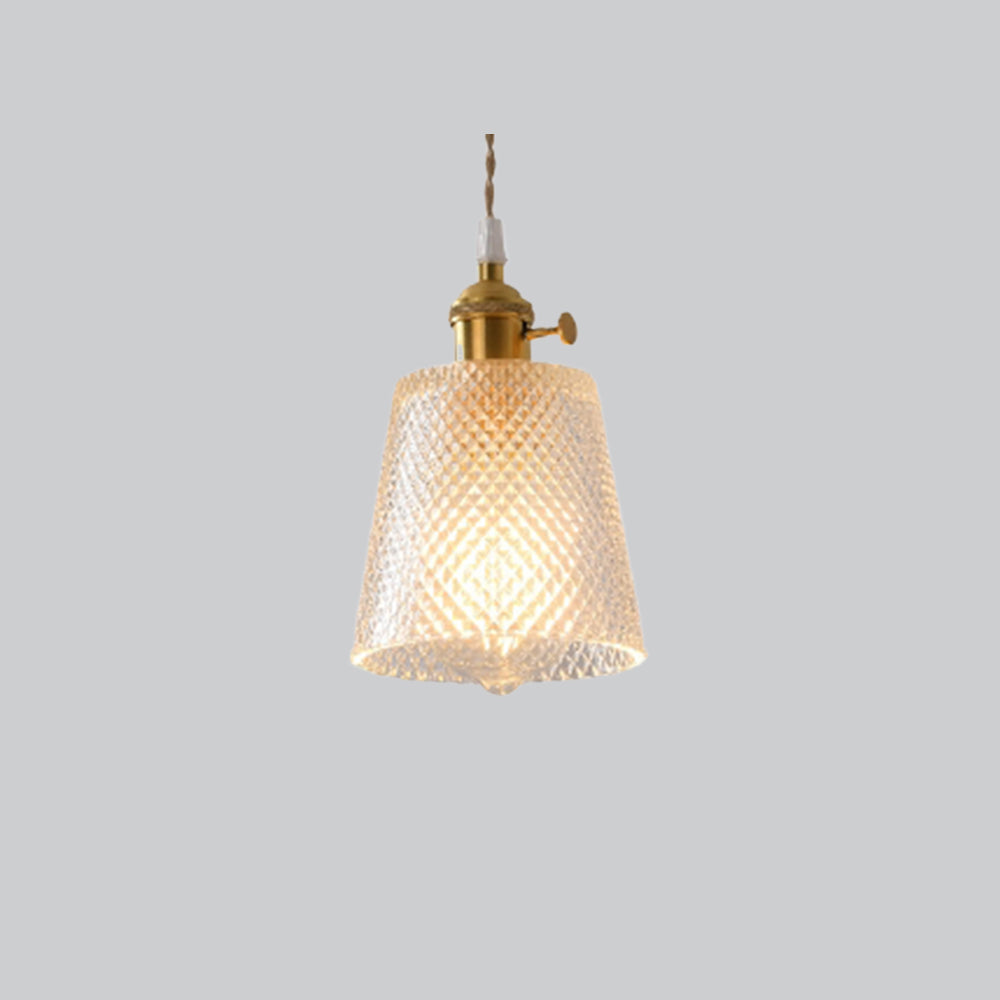 Valentina Art Deco Blown Brass & Glass Pendant Light, 7 Styles - Neutral Decor