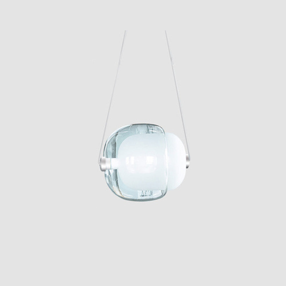 Valentina Modern Bubble Glass Pendant Light, Blue/Yellow/Pink/Smoky Grey/White/Clear - Neutral Decor