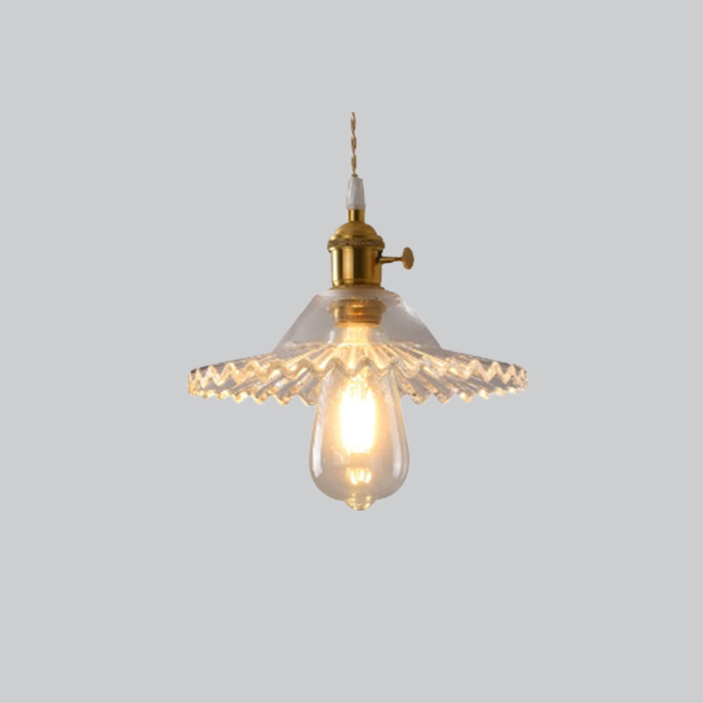 Valentina Art Deco Blown Brass & Glass Pendant Light, 7 Styles - Neutral Decor