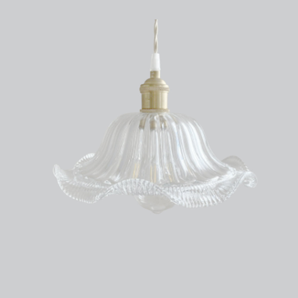 Valentina Art Deco Blown Brass & Glass Pendant Light, 7 Styles - Neutral Decor