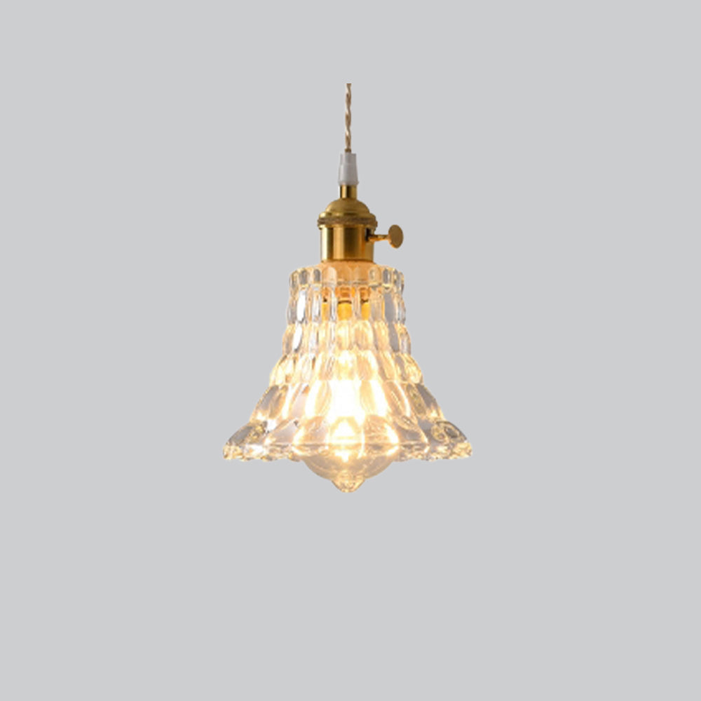 Valentina Art Deco Blown Brass & Glass Pendant Light, 7 Styles - Neutral Decor