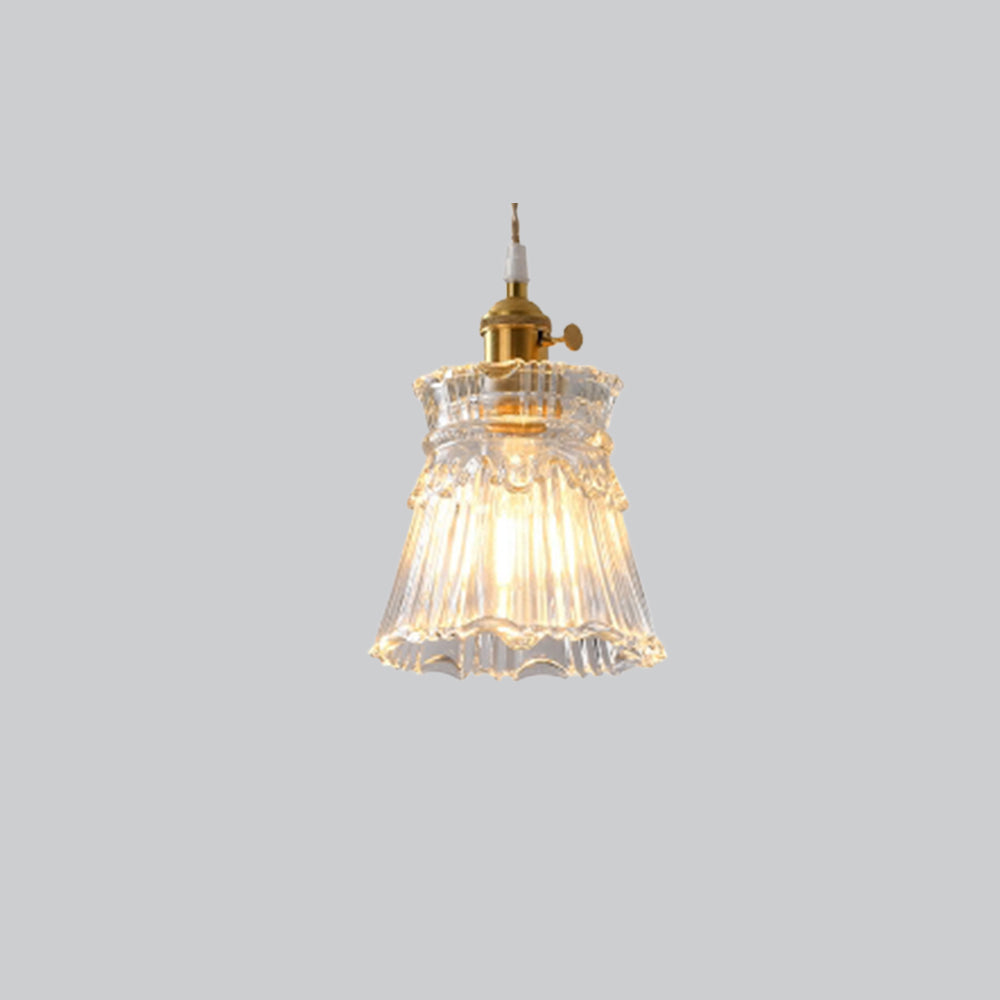 Valentina Art Deco Blown Brass & Glass Pendant Light, 7 Styles - Neutral Decor
