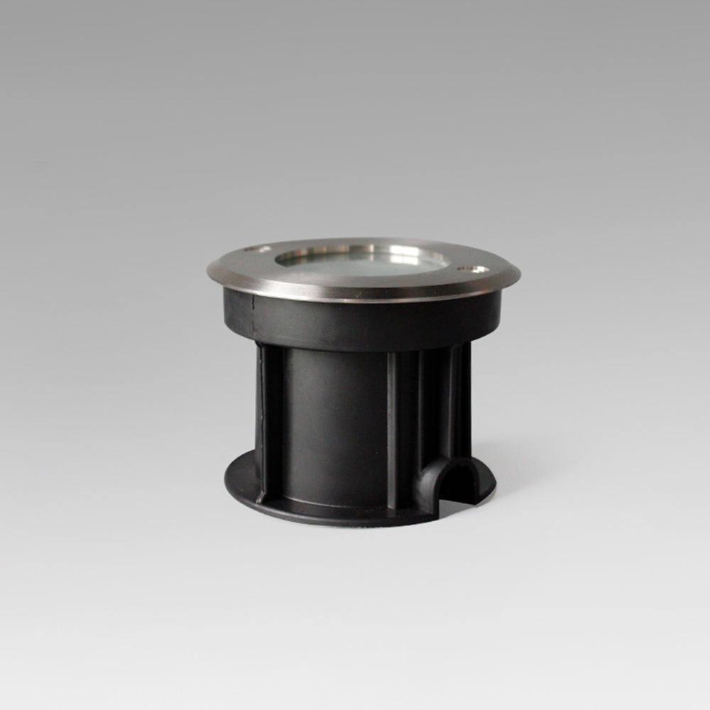 Ray Modern Metal Cylindrical Recessed Outdoor Step/Deck Light, Black - Neutral Decor