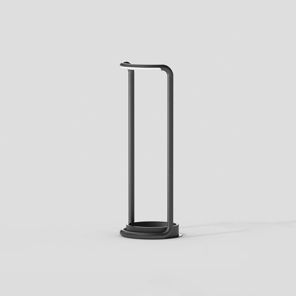 Ray Minimalist Rectangular Solar LED Outdoor Floor Lamp, Black - Neutral Decor